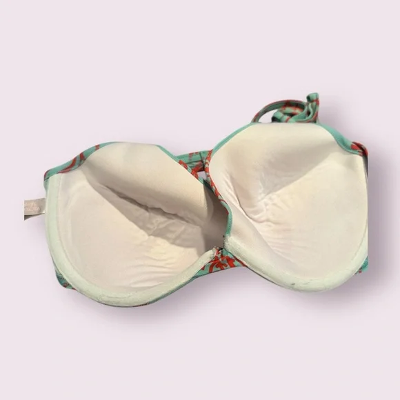 Women's Victoria's Secret Coral Print Bikini 36C and Medium - Picture 11 of 16